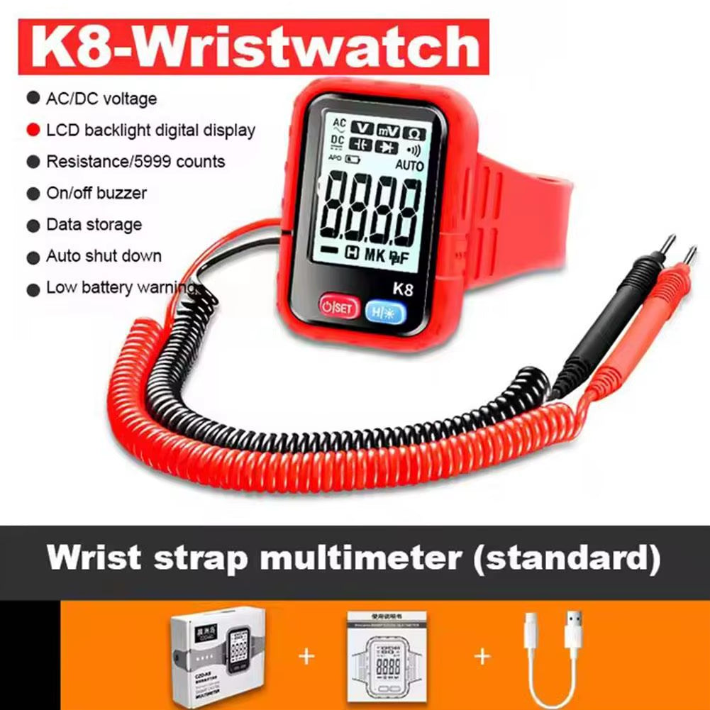 Digital Wrist Multimeter Mini High Precision Multifunctional Multimeter for High-Altitude Work Professional Measurement Tool