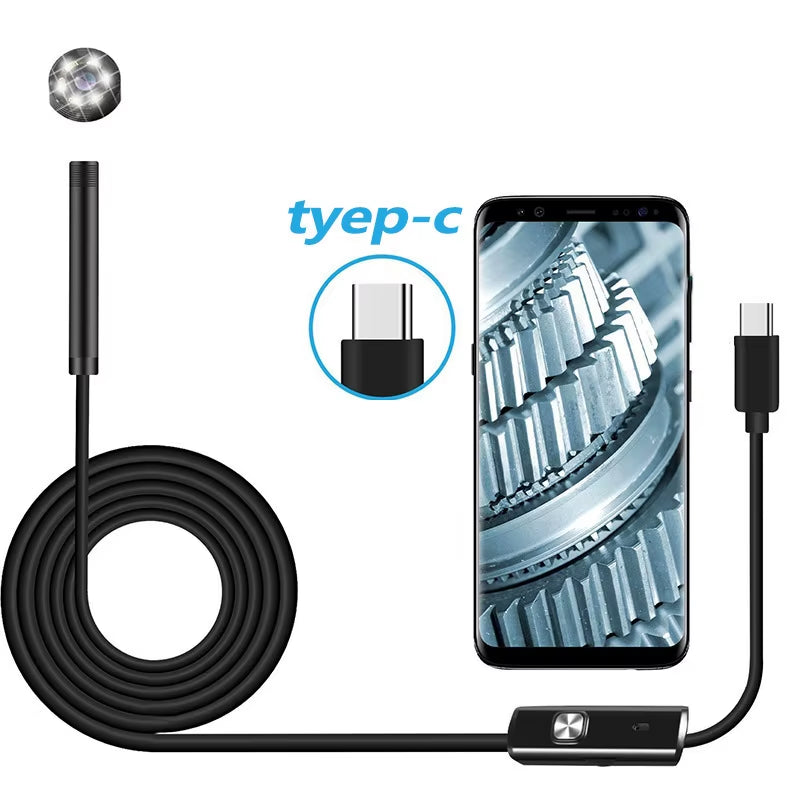 GOOAYA Endoscope Inspection Camera 3 in 1 Micro Usb/Type-C Mini Inspection Camera for Andriod Waterproof Pipeline Borescope