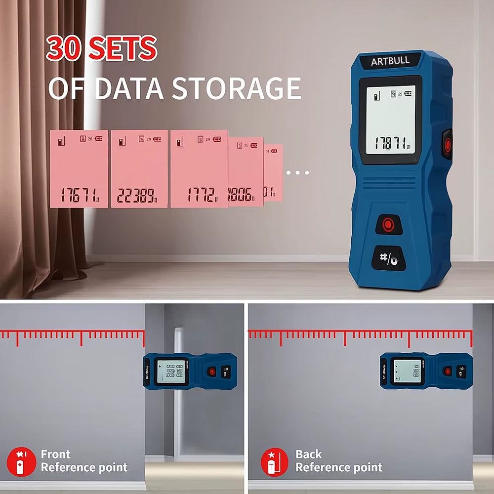 Laser Distance Meter 40M 60M Infrared Rangefinder Digital Measure Tape Laser Meter