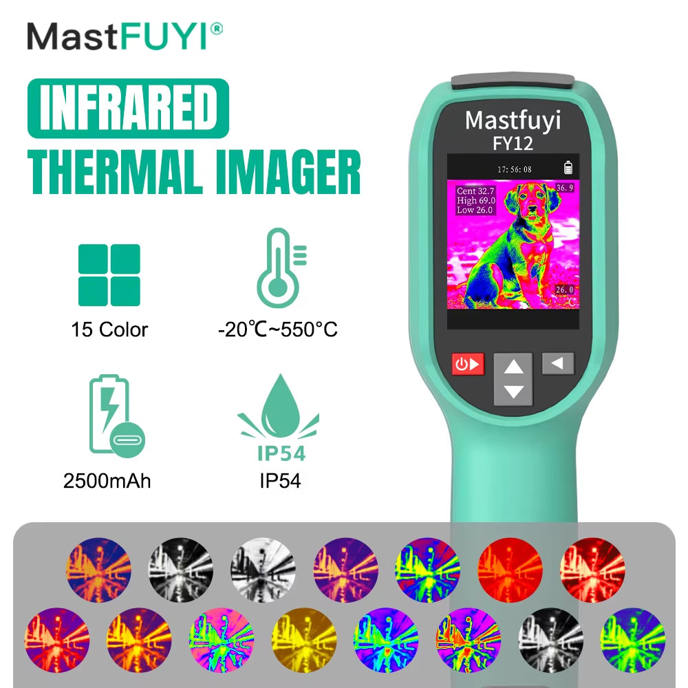 Professional Thermal Imaging Camera -20℃~550℃ Household or Industrial Repairs Pipeline Detection Tool Thermal Camera