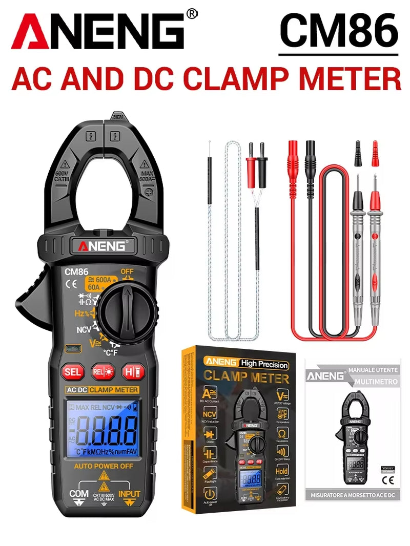 Digital Clamp Meter Multimeter  600A AC/DC Current Voltage Diode NCV Voltage Detection Professional Electrician Test Tools