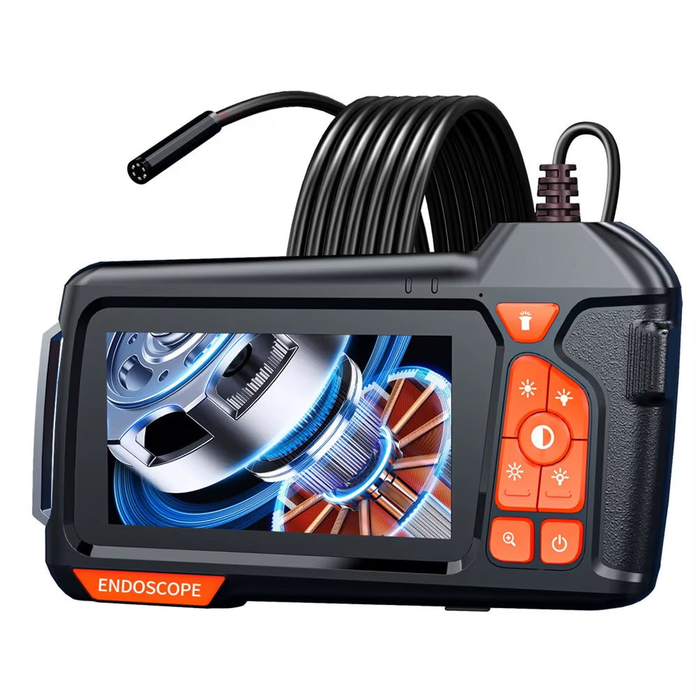 Endoscope Camera with Light P67 Waterproof HD Borescope 4.3 Inch LCD Inspection Camera 5.5Mm for Automotive HVAC Drain Wall