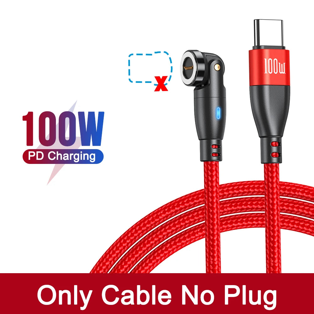 100W Magnetic USB Type C Cable 5A Fast Charging Micro Type C Cable for Macbook Samsung for Iphone Magnet Charger Wire Cord
