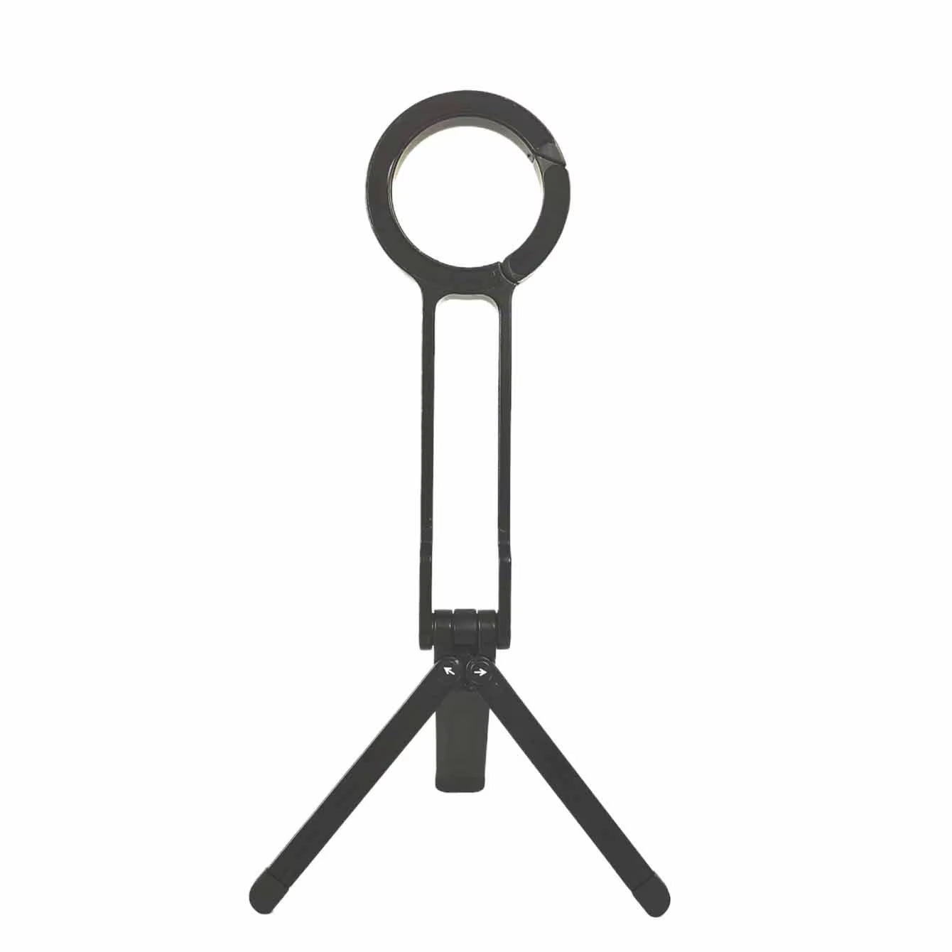 Foldable Phone Tripod Carabiner-Mounted for Iphone 16 15 14 Portable Dual-Sided Magnetic Tripod Desk Mount Phone Handle Holder