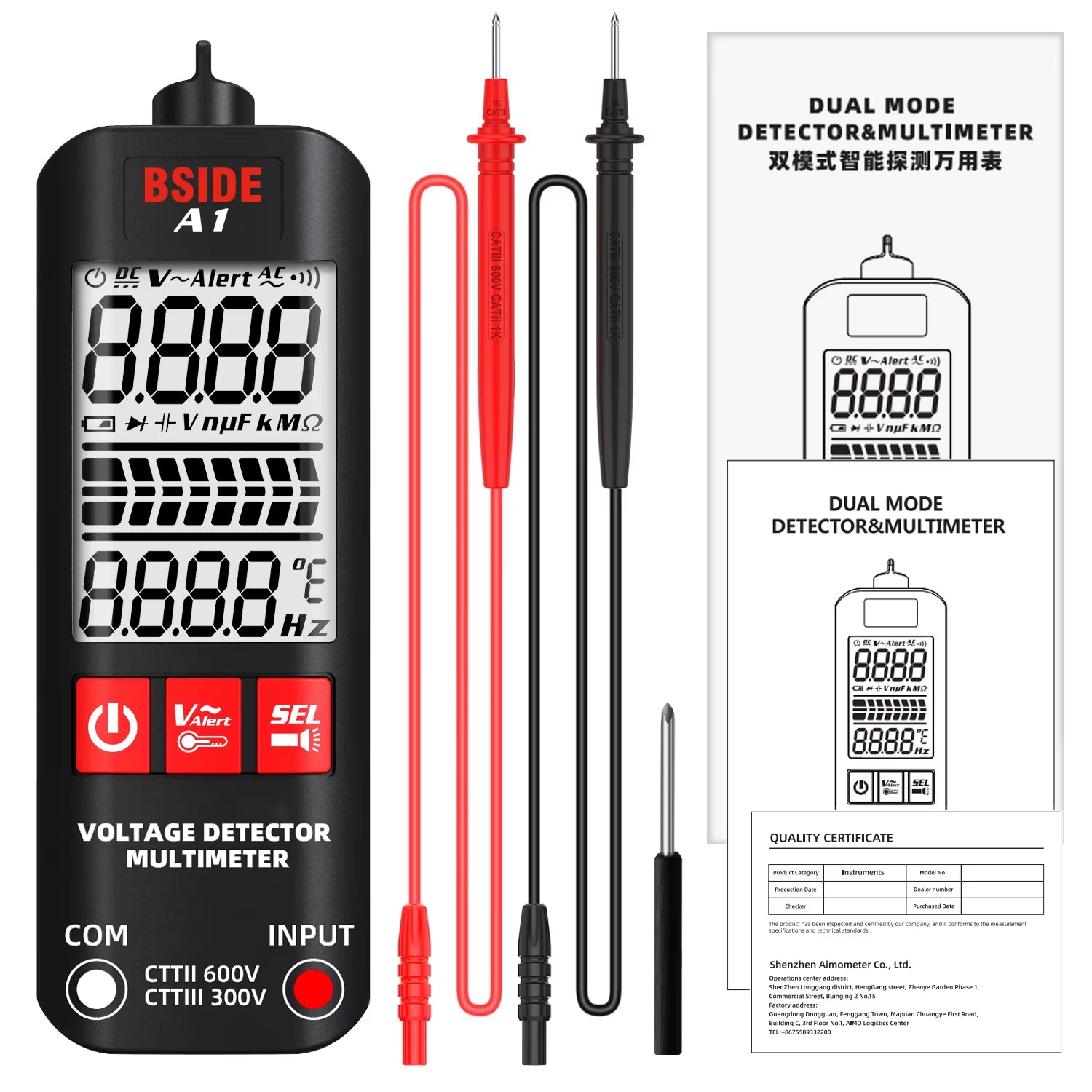 Smart Voltage Tester Automatic Digital Multimeter NCV Voltmeter AC Strip Line Measurement Resistance Frequency Detector