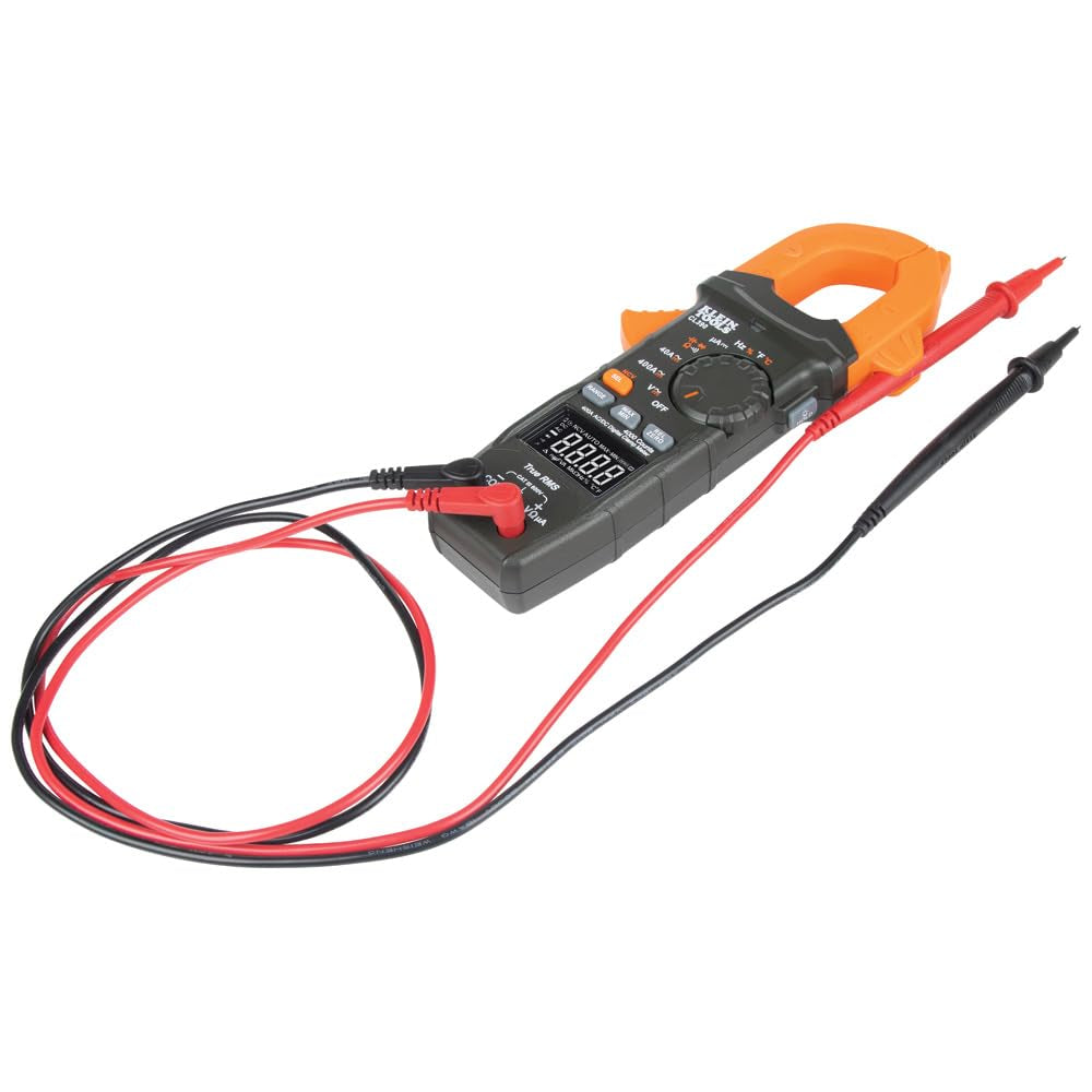 AC/DC Digital Clamp Meter, Auto-Ranging 400 Amp Current Clamp Meter