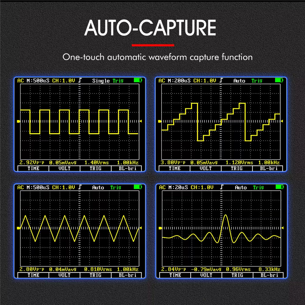 ET2010A 2 in 1 Digital Oscilloscope Multimeter 2.5Msps 1Mhz Portable Multimeter Multifunctional Electrical Test Tool