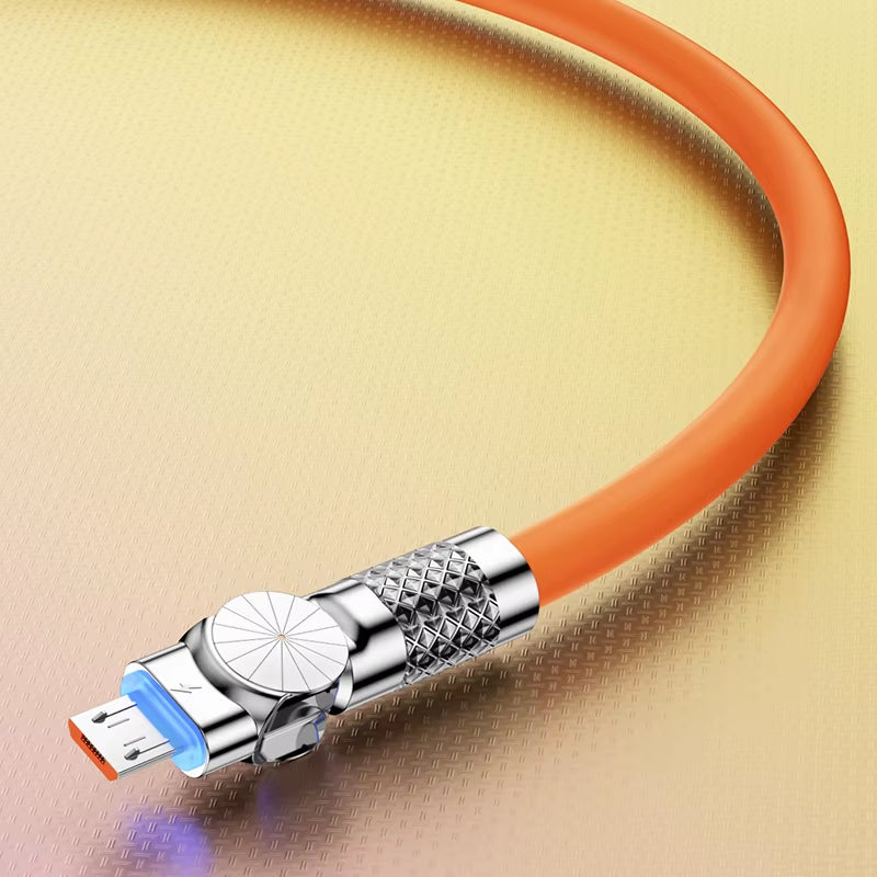 Micro USB 120W 3A Elbow Fast Charging Data Cable Cord for Playing Game for Samsung Galaxy S7 S5 Xiaomi Android Charge Usb Cord