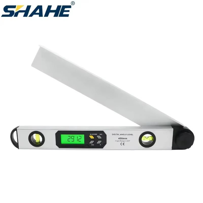 Digital Angle Finder 0-225 ° Digital Protractor with Measuring Ruler Horizontal and Vertical Bubble Level Tool