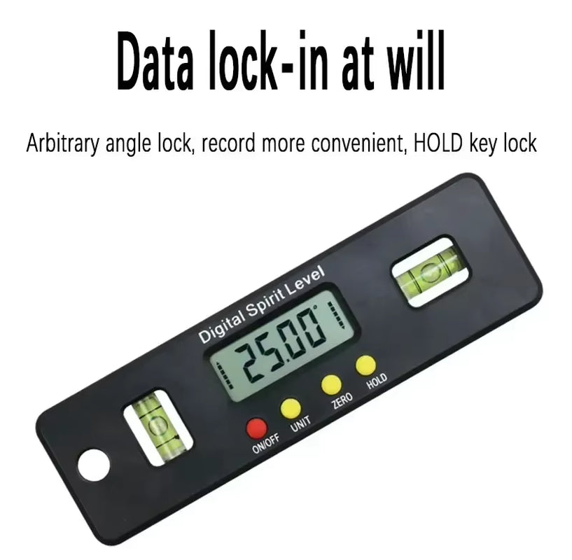 100/150/200Mm Digital Level Box Electronic Angle Gauge Protractor Angle Finder Bevel Gauge with Magnetic Base