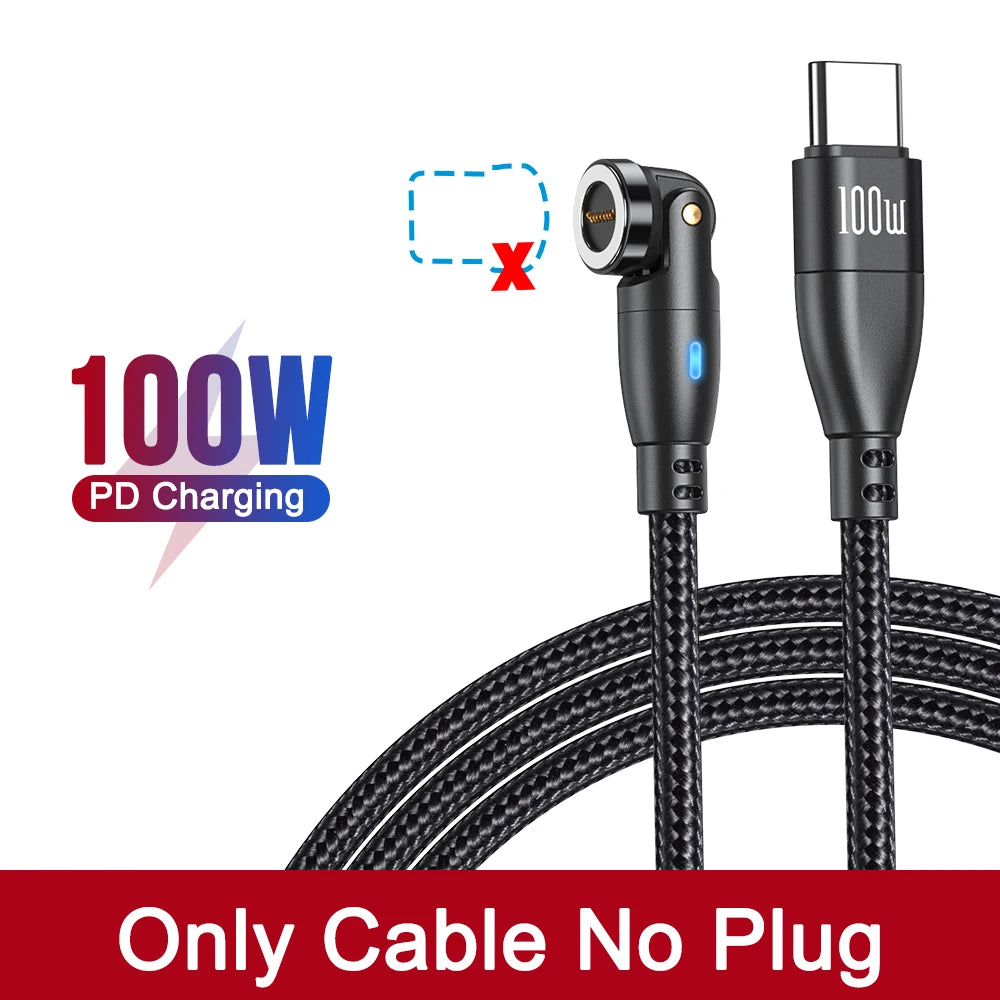 100W Magnetic USB Type C Cable 5A Fast Charging Micro Type C Cable for Macbook Samsung for Iphone Magnet Charger Wire Cord