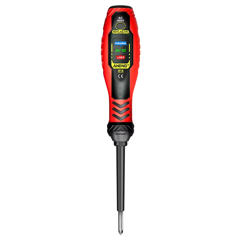 B18 Word/Cross Screwdriver Indicator Electrician Tester Pen AC 4500V Voltage Induction Meter Pocket Beep Alarm Test Tools