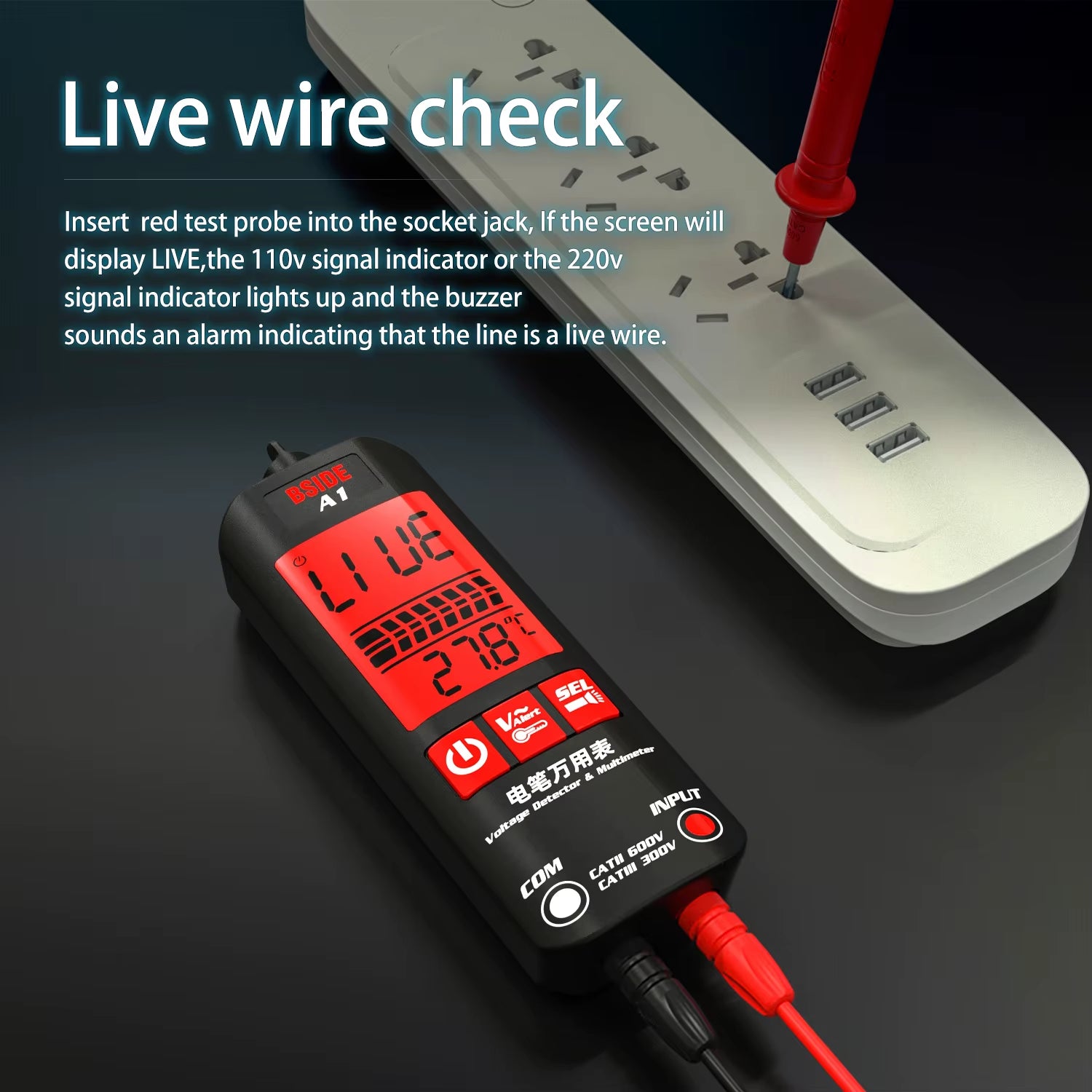 Smart Voltage Tester Automatic Digital Multimeter NCV Voltmeter AC Strip Line Measurement Resistance Frequency Detector