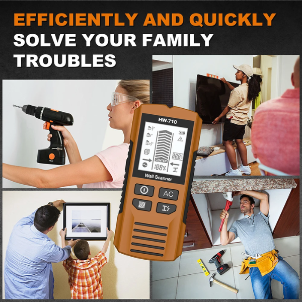 Electronic Wall Detector Finders Handheld Metal Detector Stud Wood Finder Detection of Live Cable Metal Depth Tool