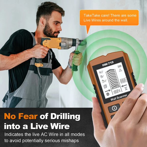 Electronic Wall Detector Finders Handheld Metal Detector Stud Wood Finder Detection of Live Cable Metal Depth Tool