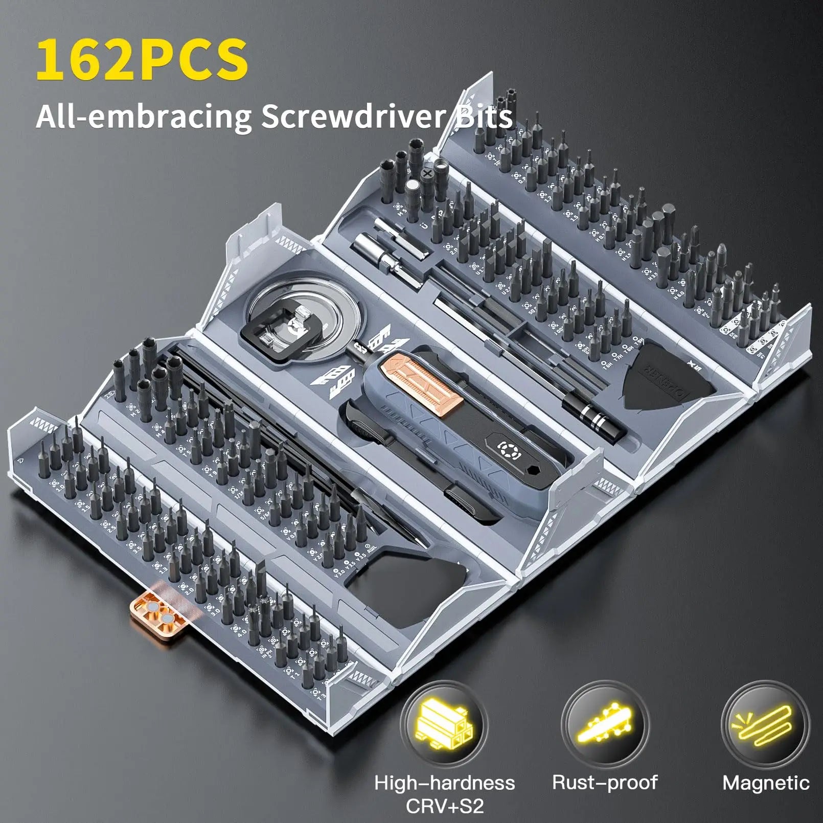 180 in 1 Precision Screwdriver Set Magnetic Drill Bits Professional Hand Repair Tools for Iphone Watch Glasses with Storage Box