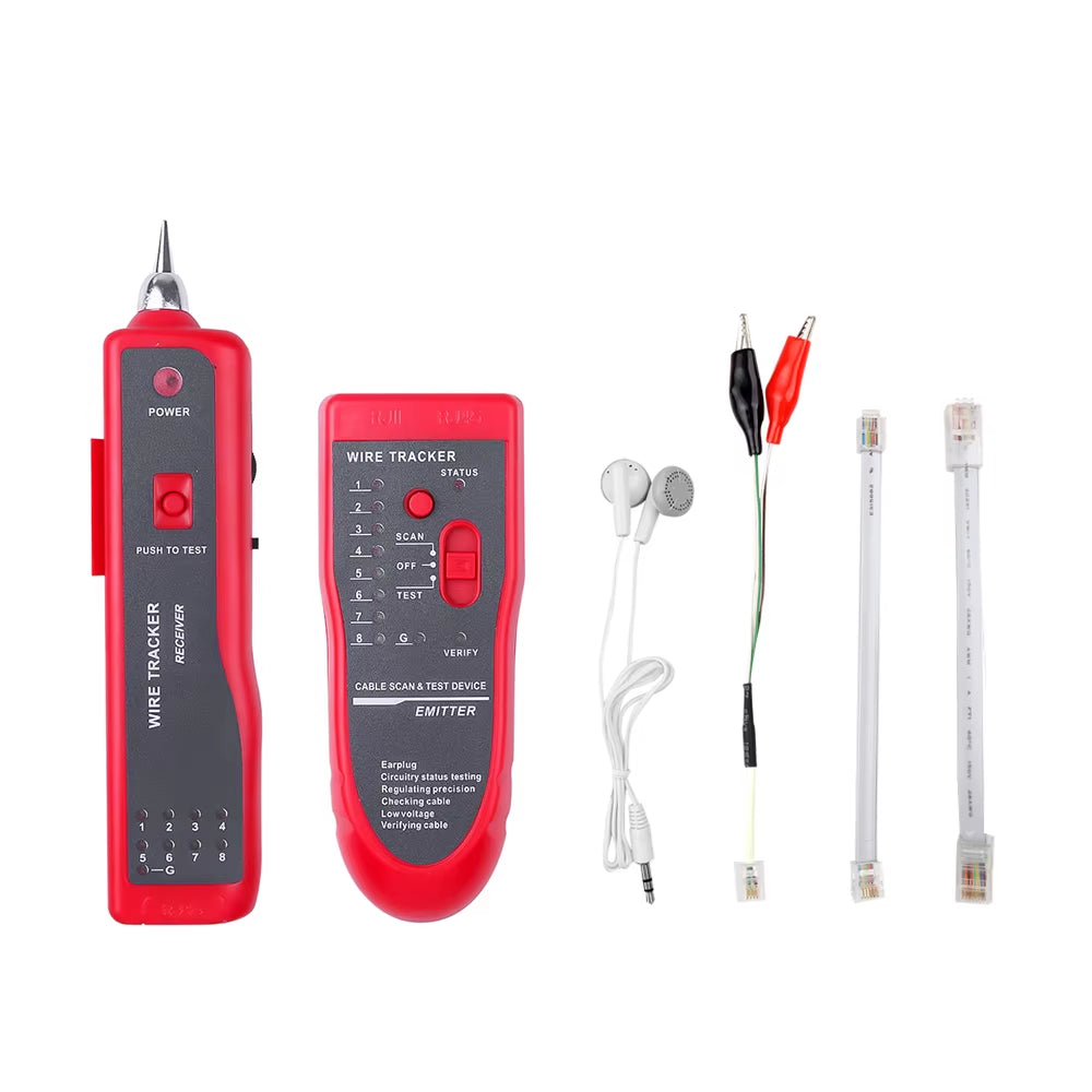 Ethernet LAN Network Cable Tester RJ11 RJ45 Cat5 Cat6 Telephone Wire Tracker Tracer Toner Detector Line Finder