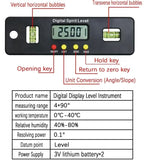 100/150/200Mm Digital Level Box Electronic Angle Gauge Protractor Angle Finder Bevel Gauge with Magnetic Base