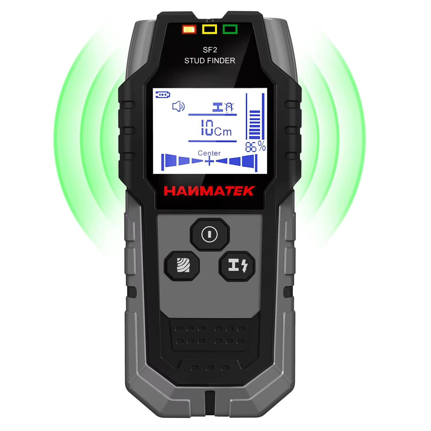 HANMATEK SF1 Stud Finder Wood Studs Metal Detecion Detection of Live Cable Metal Depth Measurement Finder Wall Detector Scanner