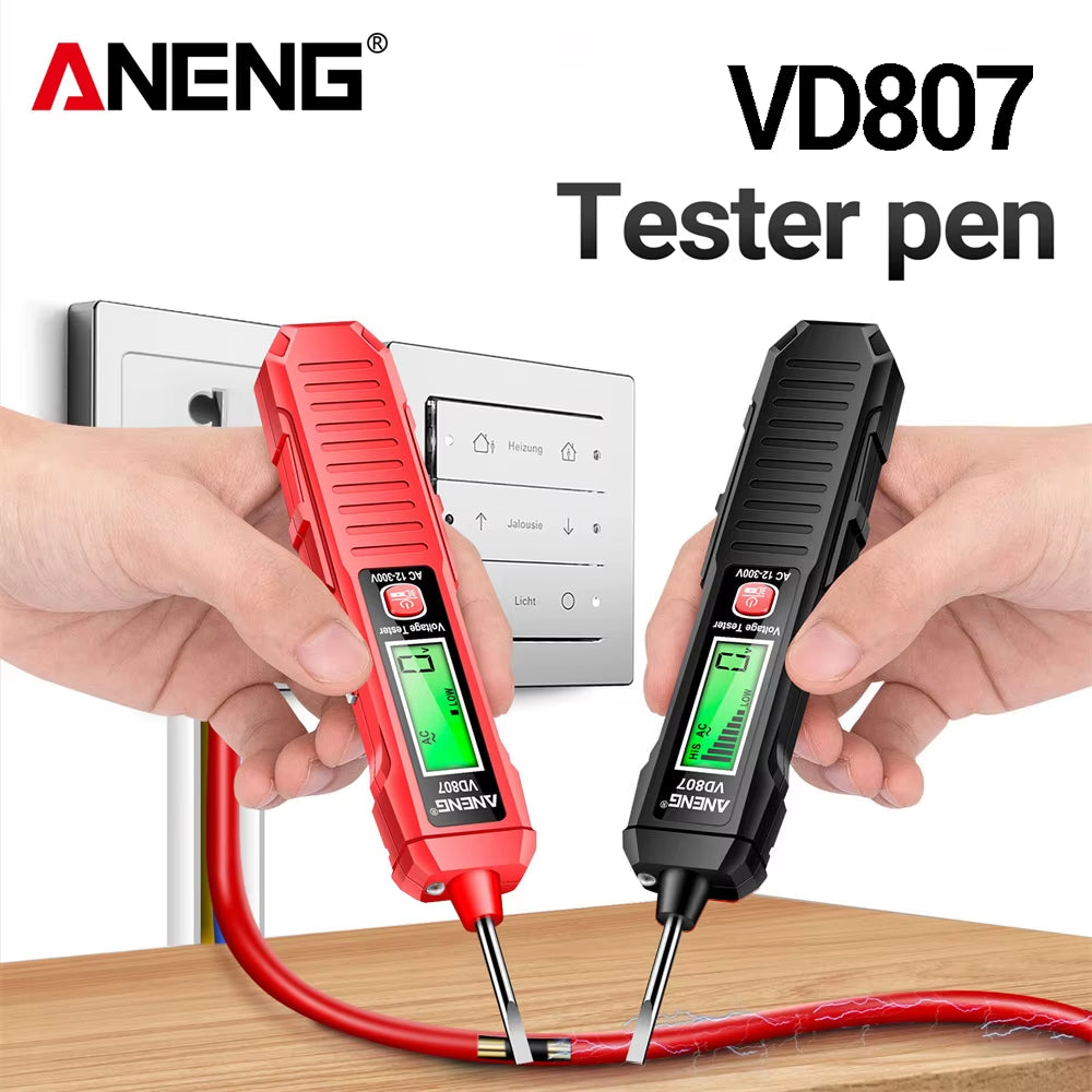 VD807 Smart Induction Tester Pen AC 12-300V Voltage Tester NCV Sensor Wire Detector 50/60Hz Professional Electrician Tool