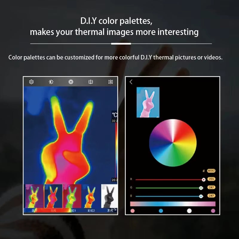 Guide Mobir Air Thermal Imaging Camera for Iphone & Android Phone Infrared Thermal Imager Inspection Repair Thermographic Camera