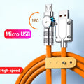 Micro USB 120W 3A Elbow Fast Charging Data Cable Cord for Playing Game for Samsung Galaxy S7 S5 Xiaomi Android Charge Usb Cord