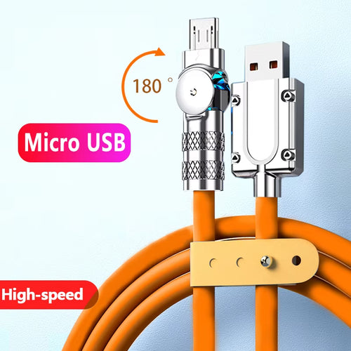Micro USB 120W 3A Elbow Fast Charging Data Cable Cord for Playing Game for Samsung Galaxy S7 S5 Xiaomi Android Charge Usb Cord