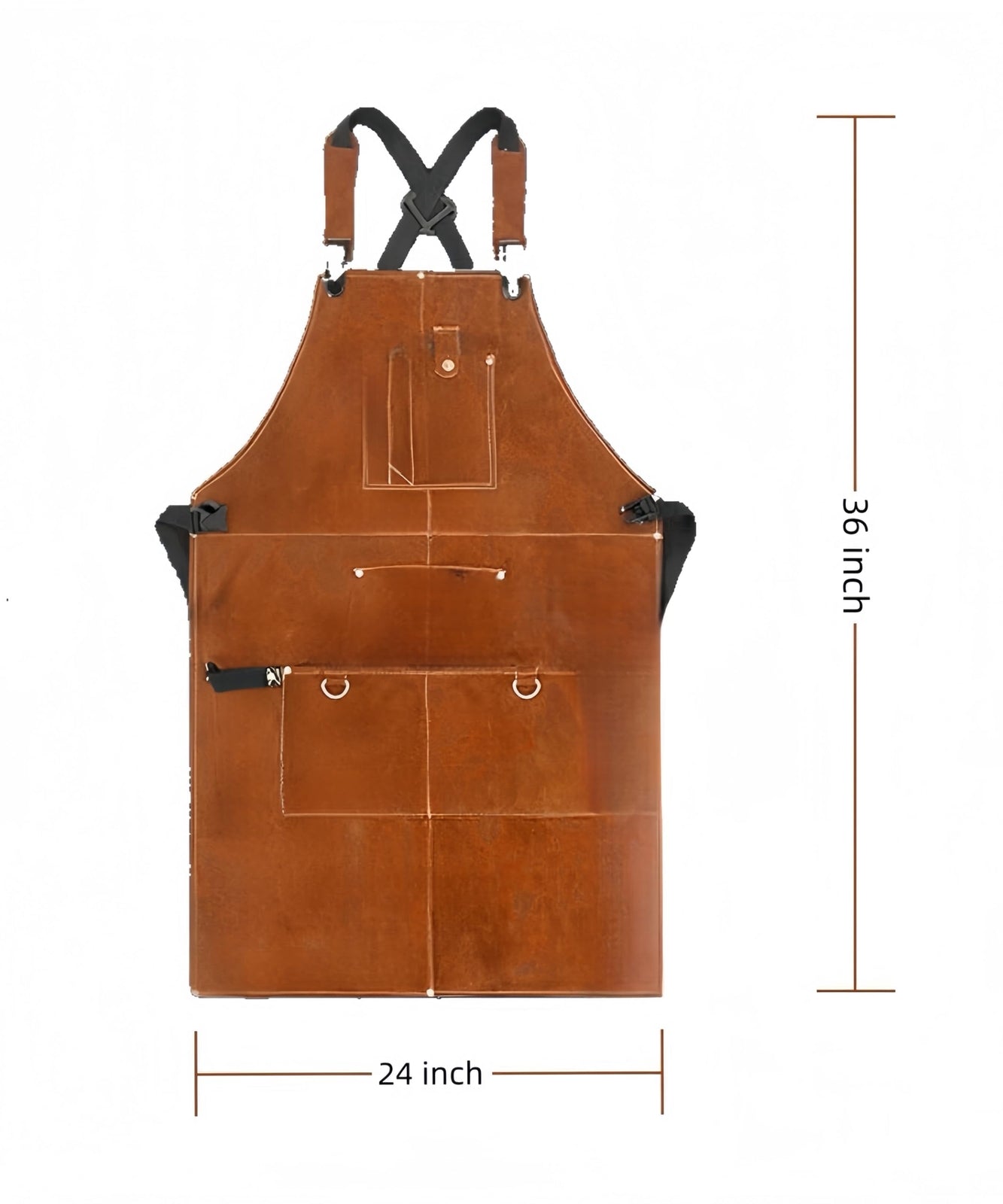 Flame Retardant Leather Tool Apron for Outdoor Woodwork Grilling Kitchen