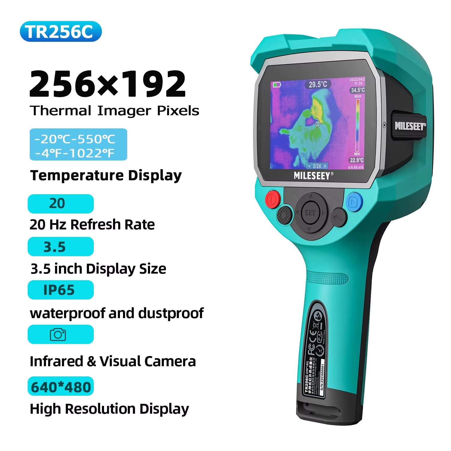 TR120 /256 Professional Thermal Imager High Resolution Infrared Thermal Camera High Senstive Thermal Imager for Repair