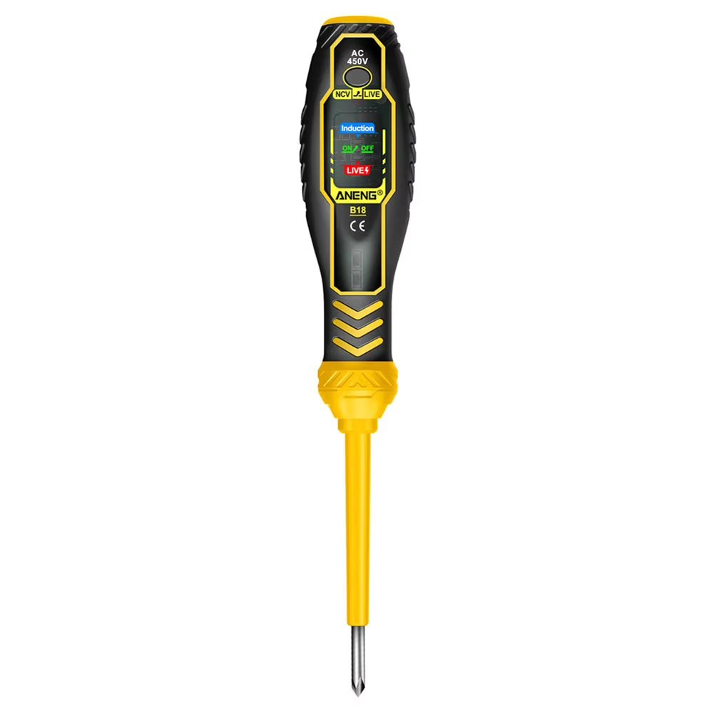 B18 Word/Cross Screwdriver Indicator Electrician Tester Pen AC 4500V Voltage Induction Meter Pocket Beep Alarm Test Tools
