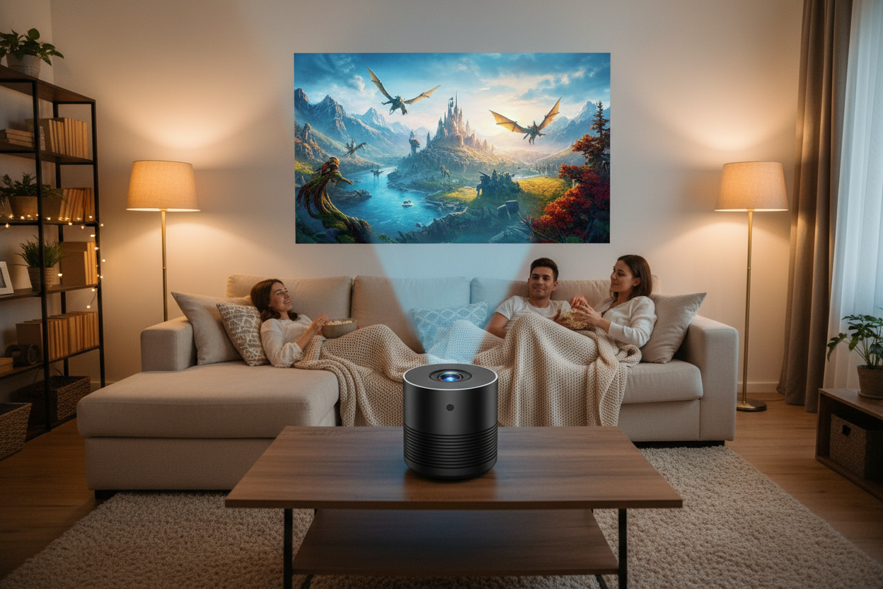 Mini Projector home theater setup